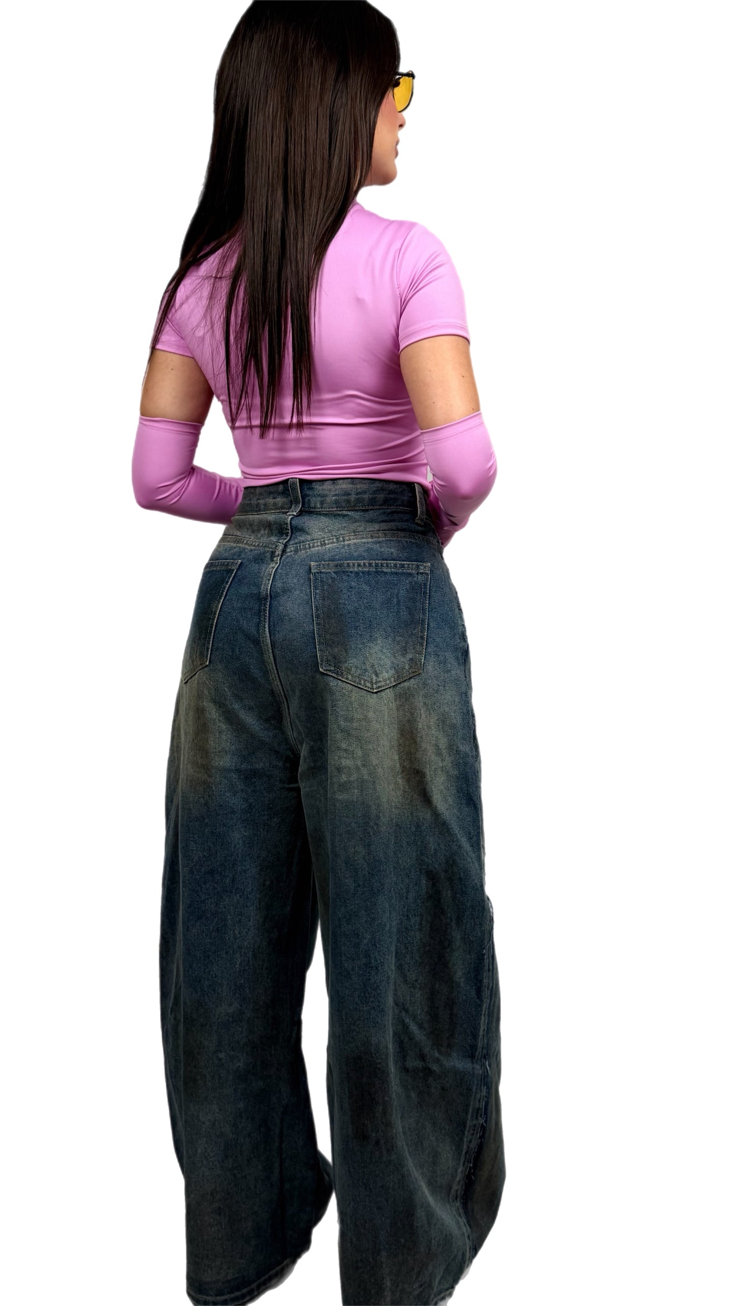 Jeans wide leg vita alta - Donna