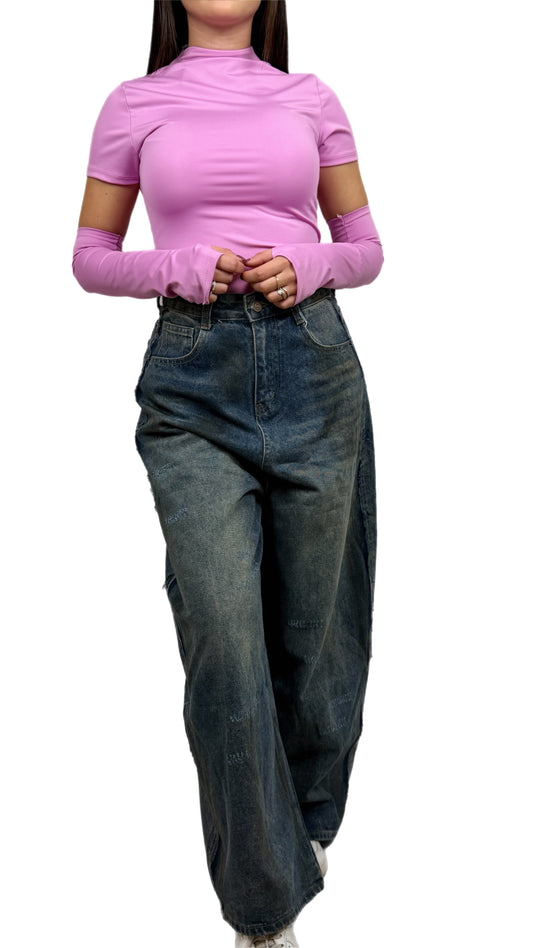 Jeans wide leg vita alta - Donna