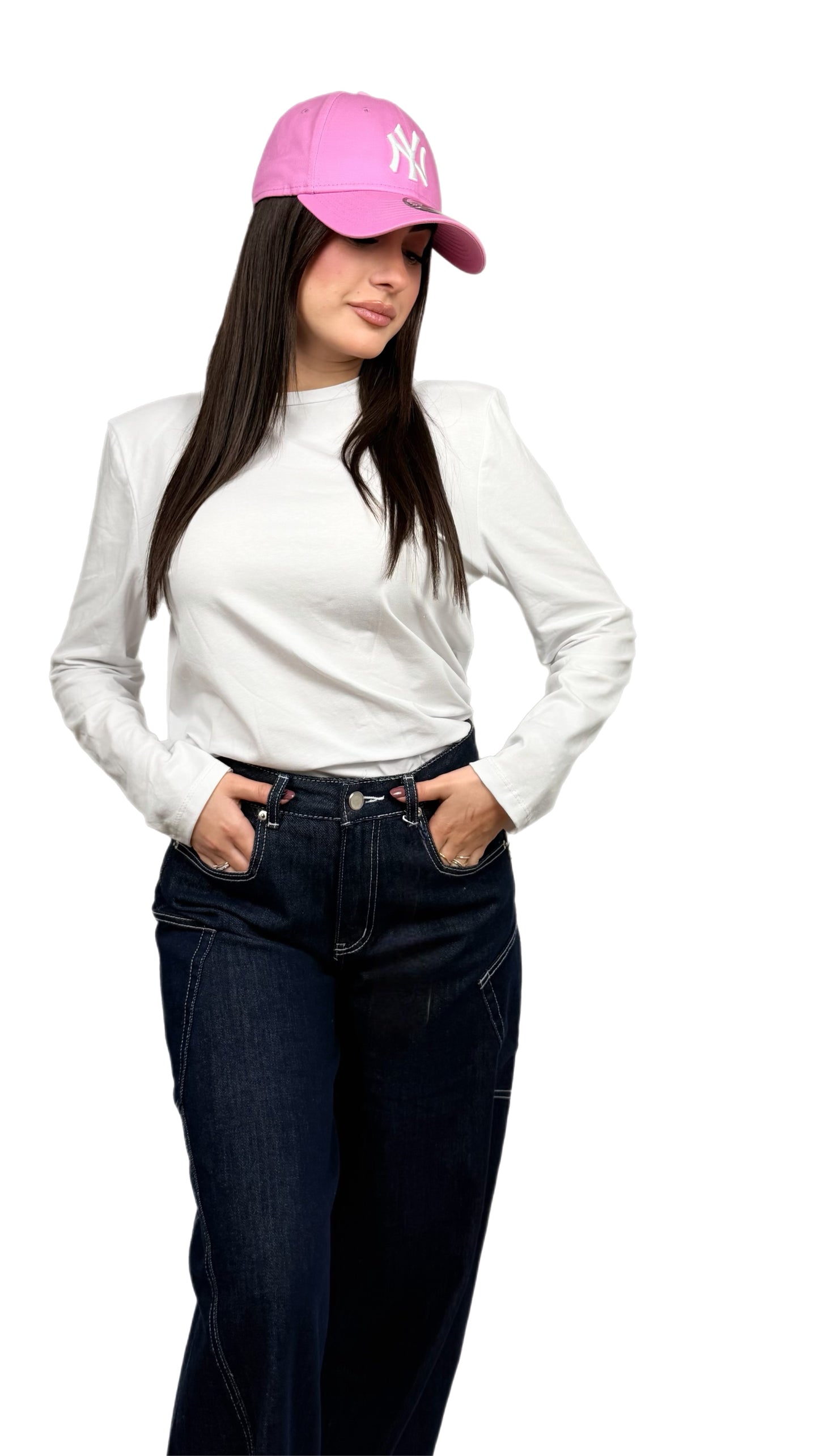 Jeans ballon lavaggio scuro - Donna