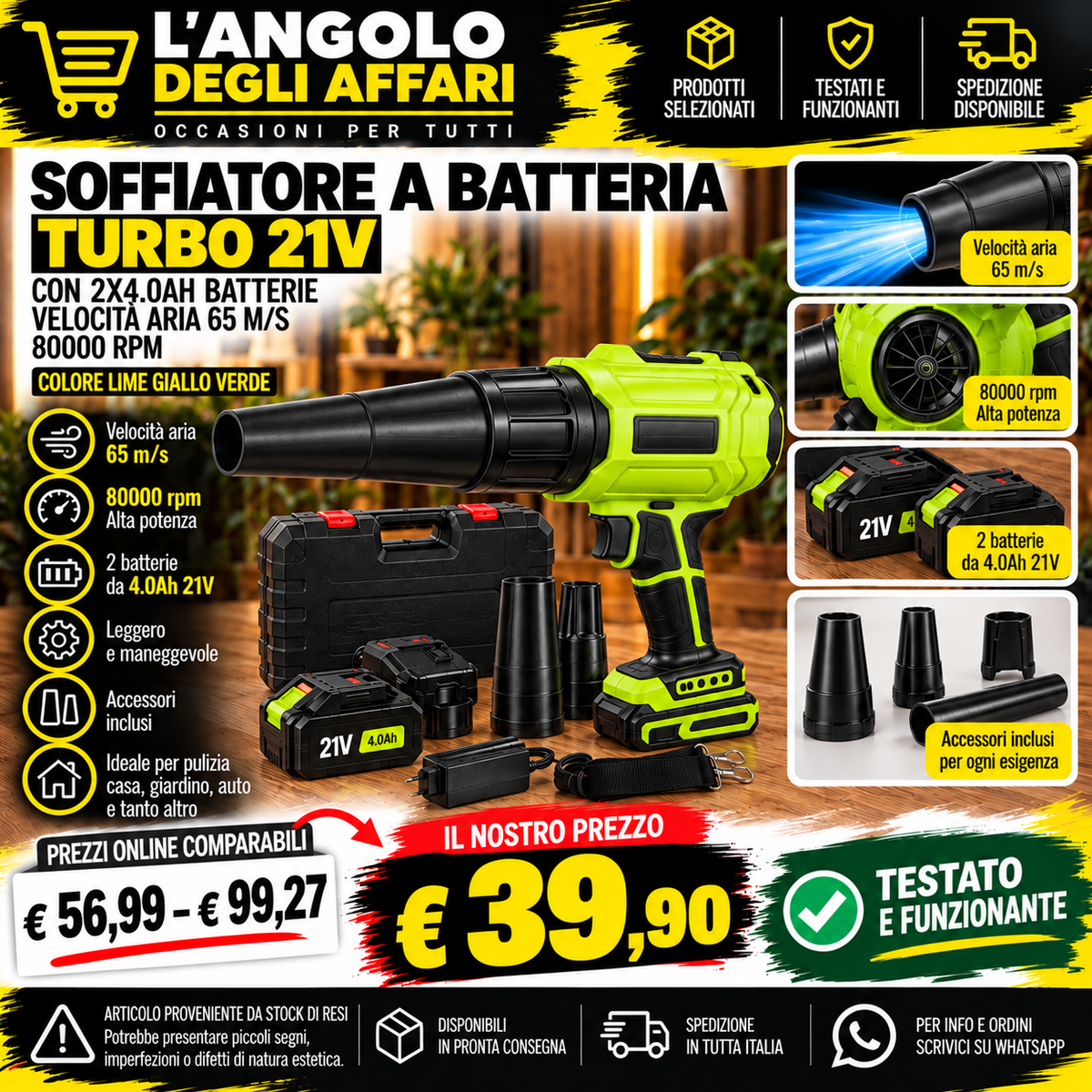 Soffiatore a batteria