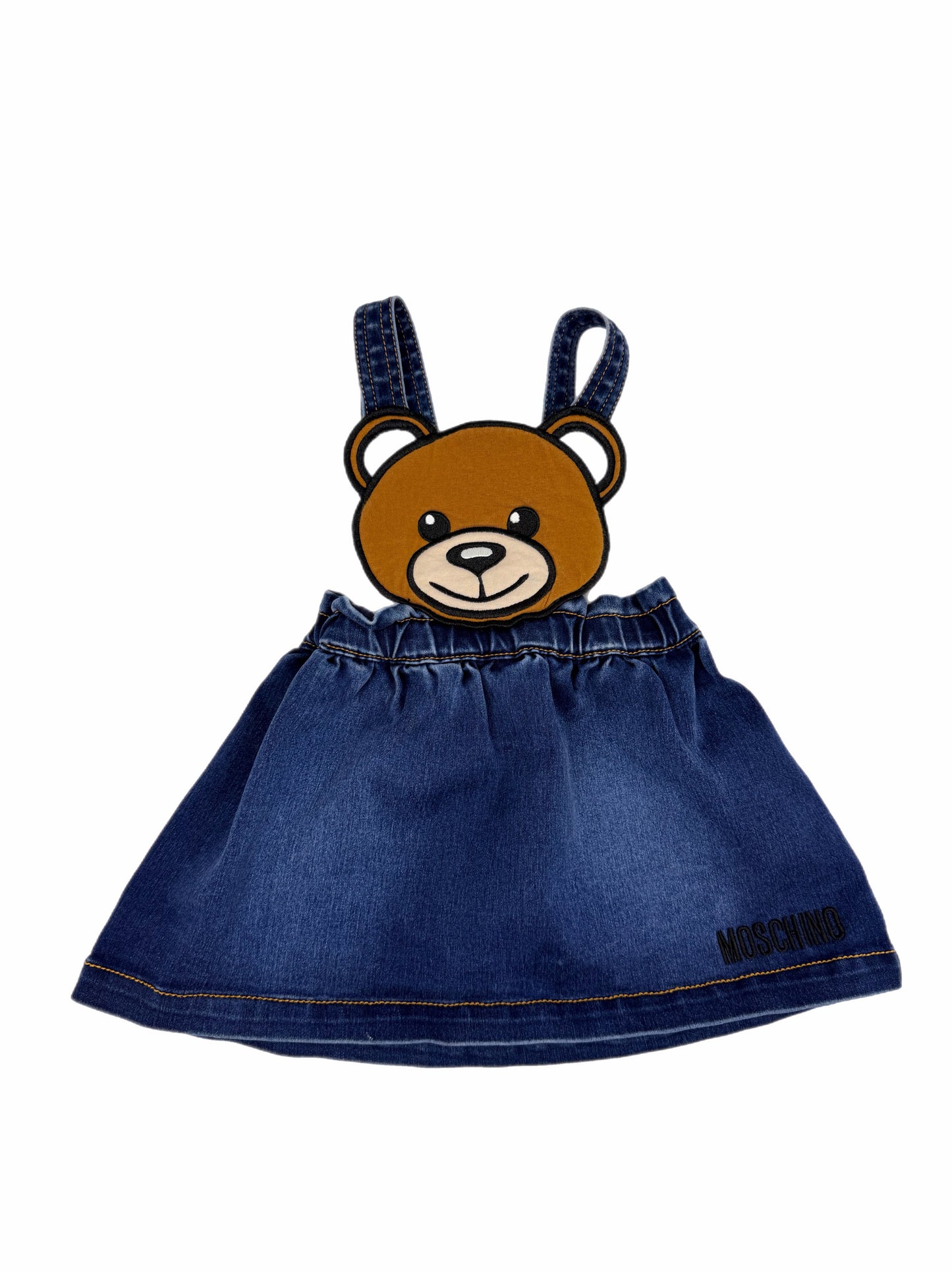 Moschino - Salopette in denim blu - 9/12 mesi