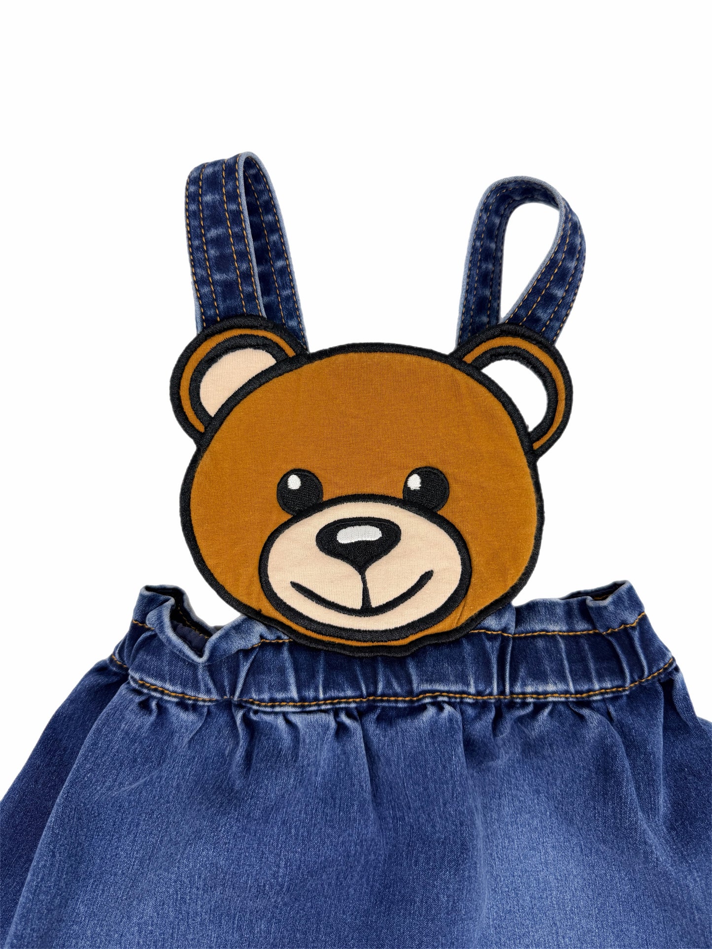 Moschino - Salopette in denim blu - 9/12 mesi