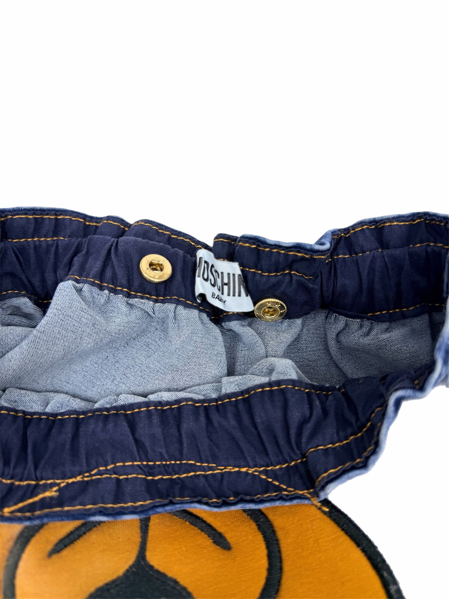 Moschino - Salopette in denim blu - 9/12 mesi