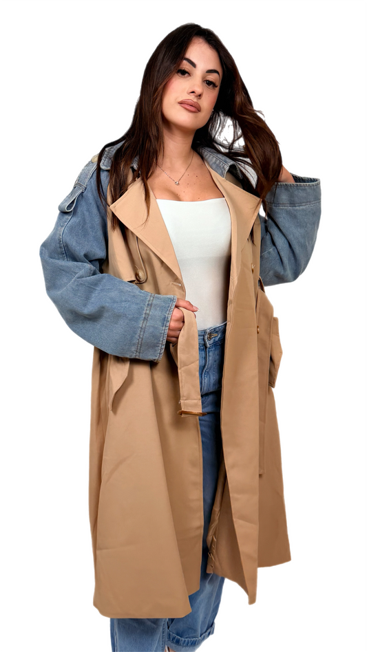 Trench misto jeans - Donna
