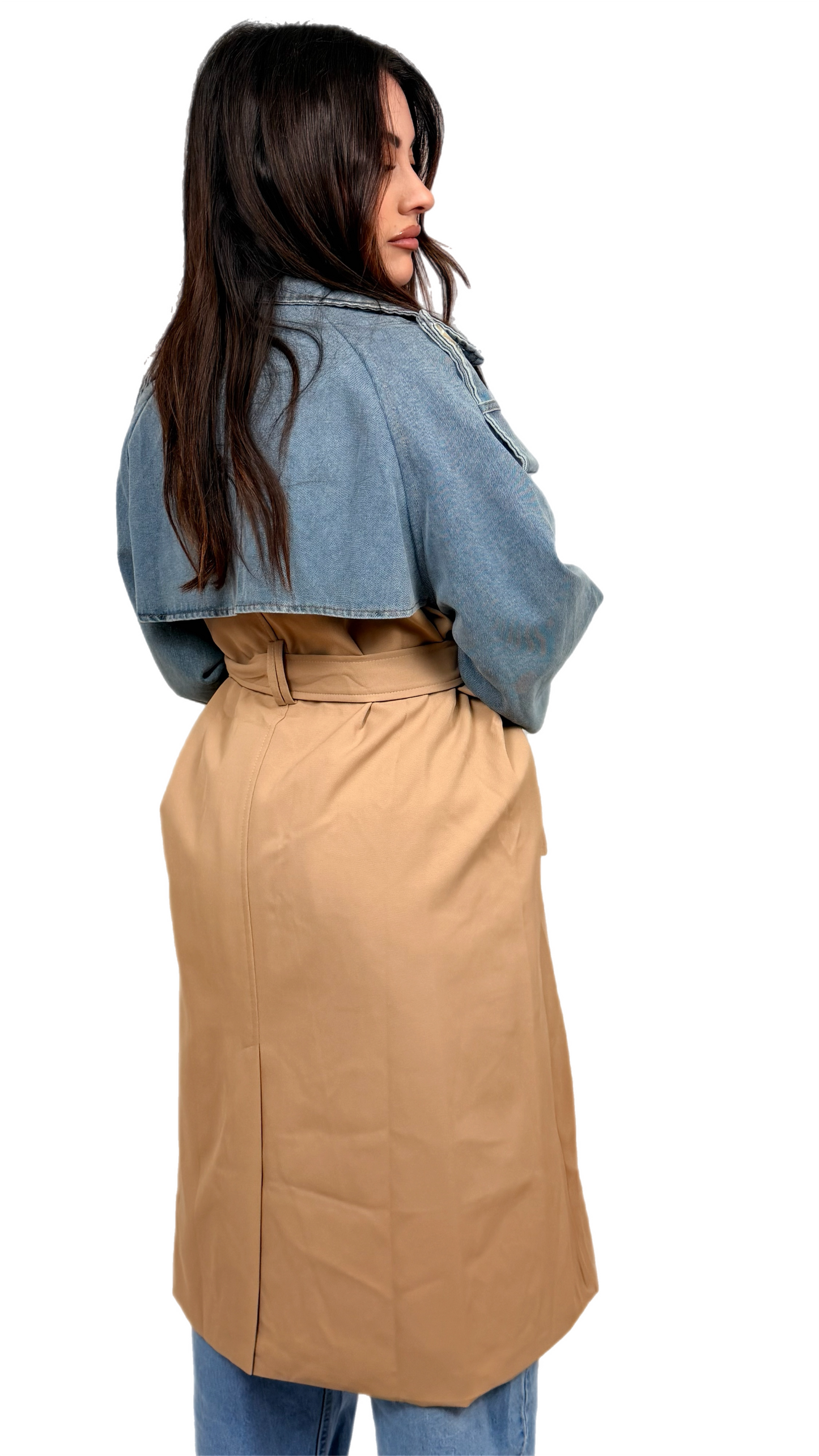 Trench misto jeans - Donna